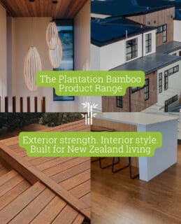 Discover the full Plantation Bamboo range — sustainable, durable materials designed for New Zealand homes, inside and out.⁠
⁠
From exterior cladding and decking built to handle coastal weather, to warm bamboo flooring, interior panels, and Flexbamboo for curved or custom joinery, our products offer a natural look with long-lasting performance.⁠
⁠
Every product is crafted from rapidly renewable bamboo and engineered for strength, stability, and easy installation. Whether you’re building new, renovating, or adding custom interior details, there’s a bamboo solution for your space.⁠
⁠
Tap through to explore the range, then head to our website to learn more, download specs, or request a free sample. 🌱⁠
⁠
⁠
#plantationbamboo #bamboo #nzbuilding #nzrenovations #nznewbuild