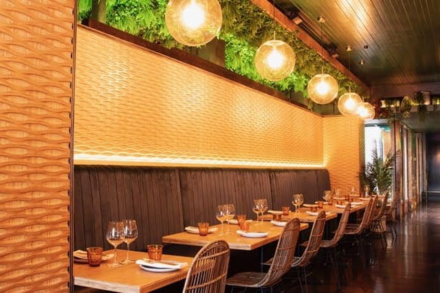 bamboo panels used in wellington bar Lulu