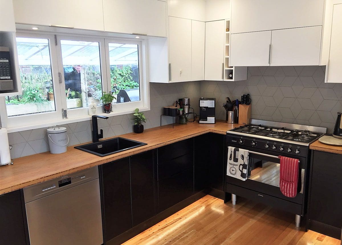 Bamboo kitchen benchtop