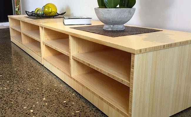 bamboo lounge living room shelving unit