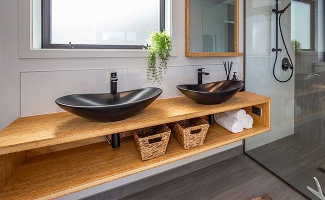 Bamboo bathroom vanity