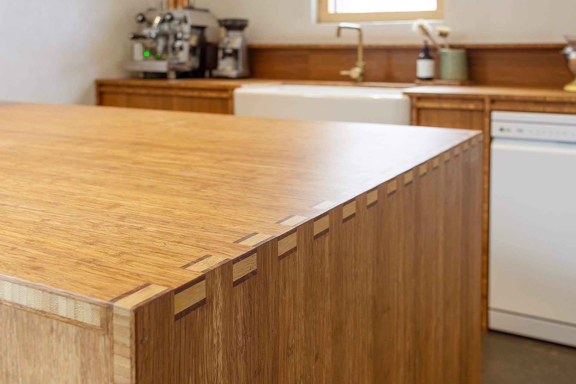 bamboo edge kitchen bench