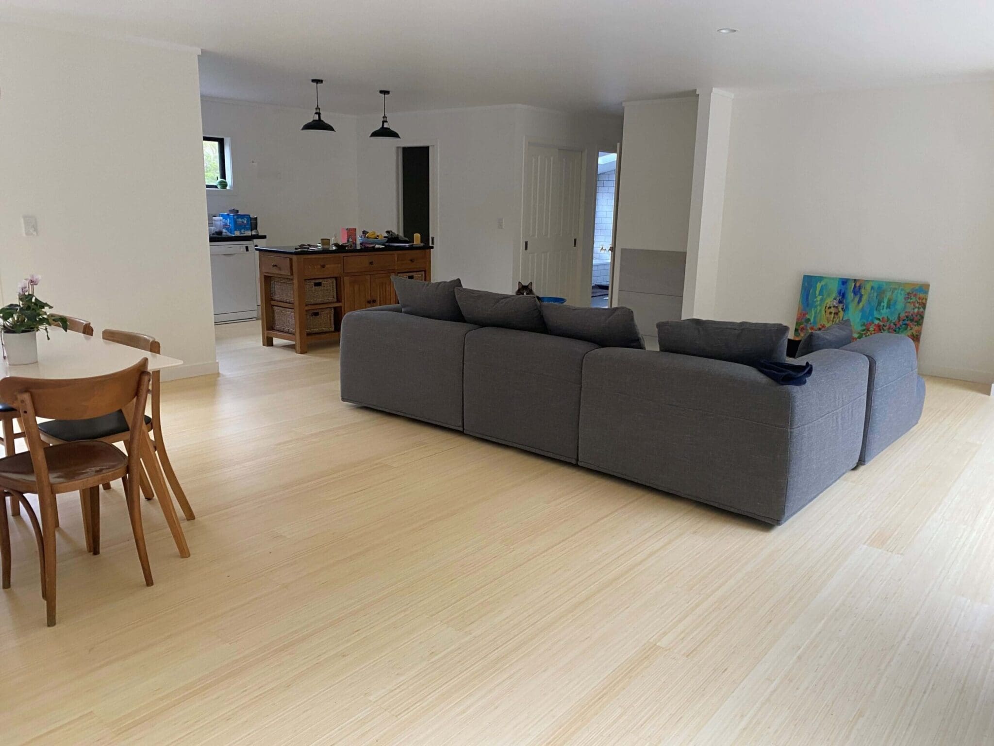 bamboo-flooring in living area