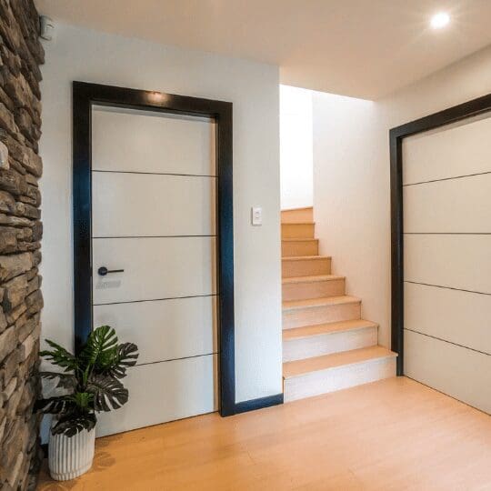 Bamboo Flooring used in hallway and stairs