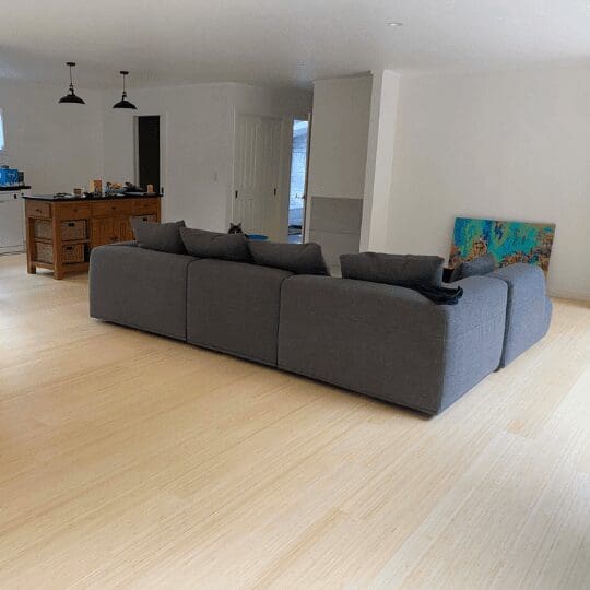 Bamboo Flooring used in a living room
