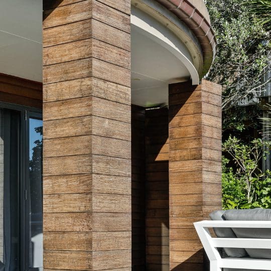 Bamboo Cladding on pillars