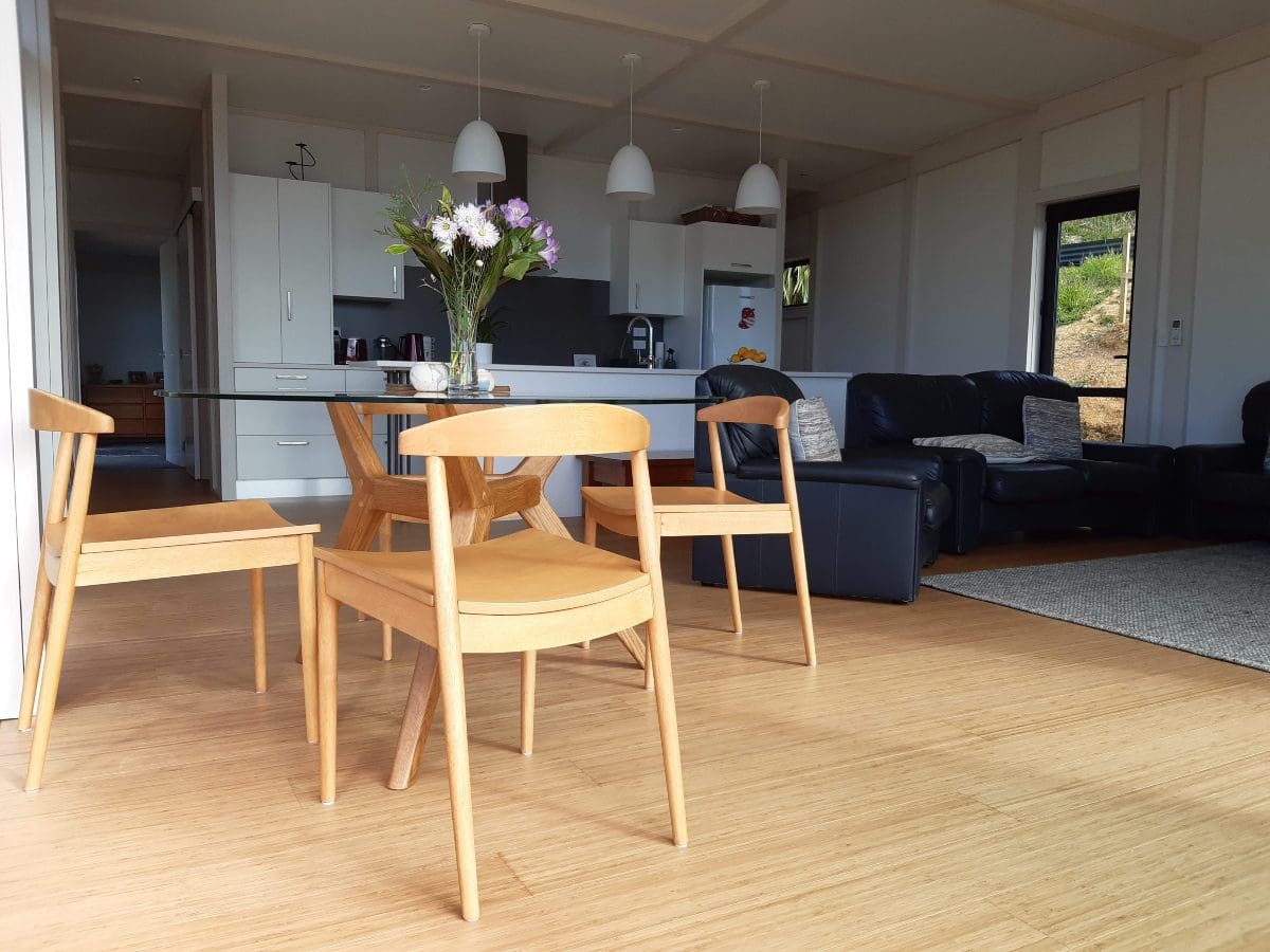 bamboo flooring in dining room