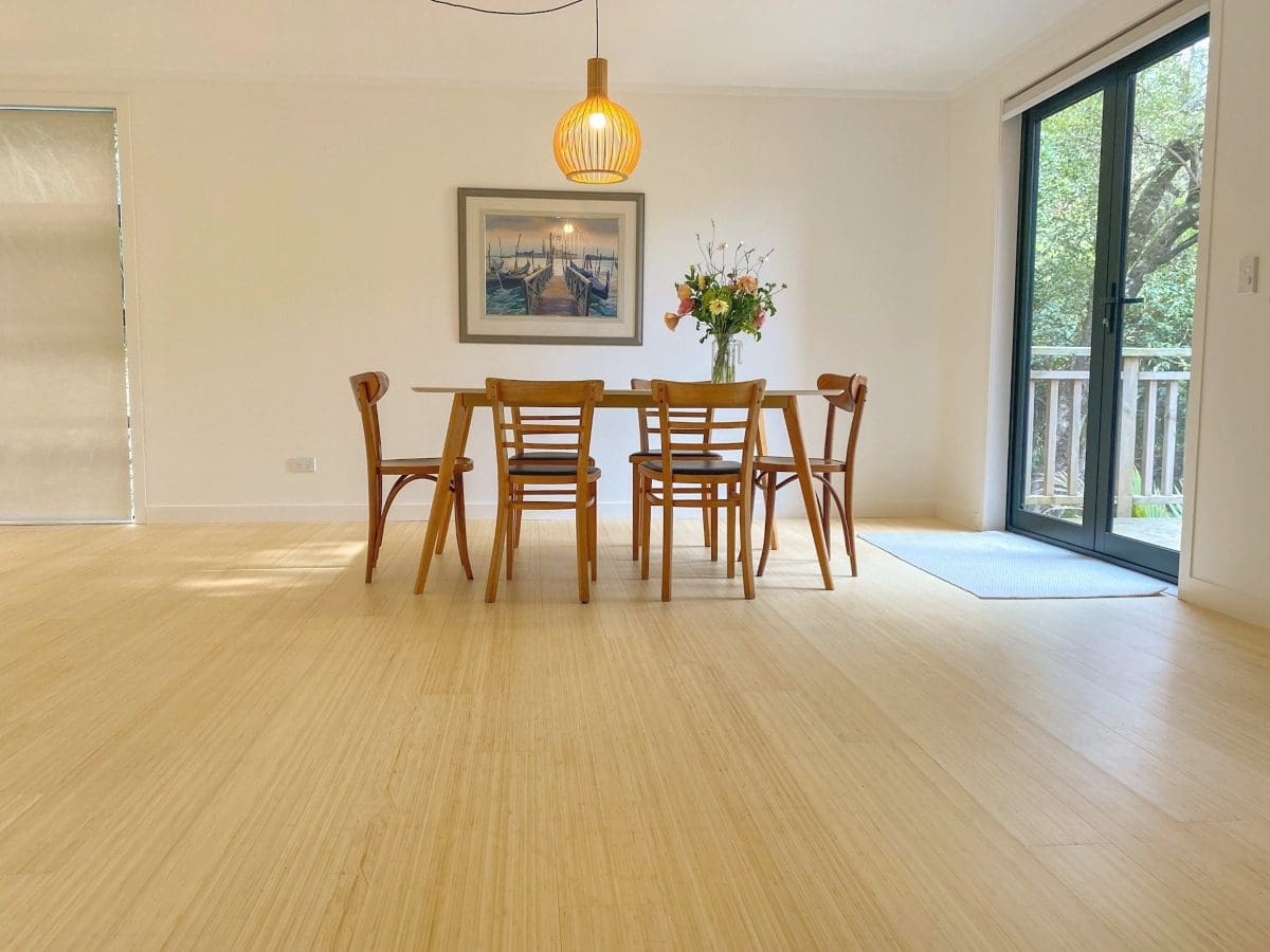 bamboo flooring - dining room