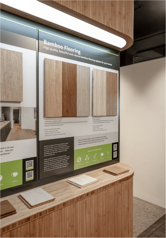 Plantation Bamboo Display at Auckland Residium Design