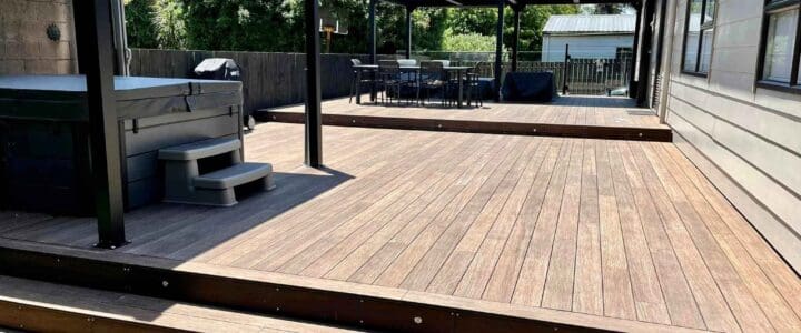 bamboo decking with steps
